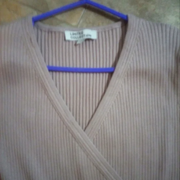 Women's Beige Wrap Sweater - Picture 5 of 6